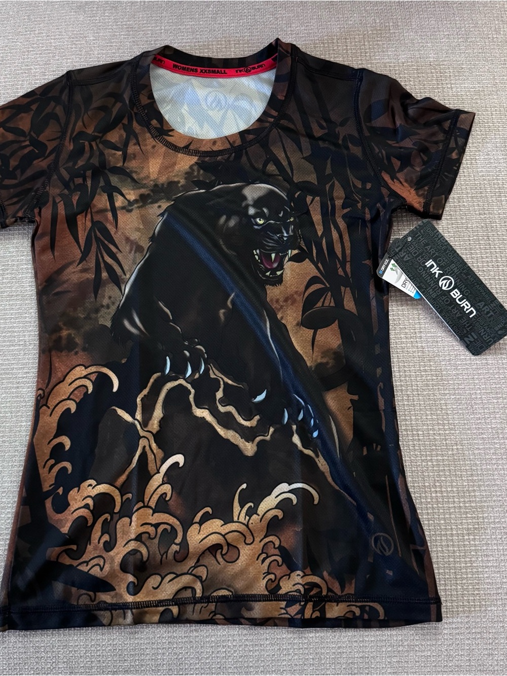 INKnBURN Black Panther Graphic Performance Tee women XXS